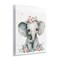 Stupell Industries Nursery Floral Elephant Wall Plaque Art Design by LSR Design Studio